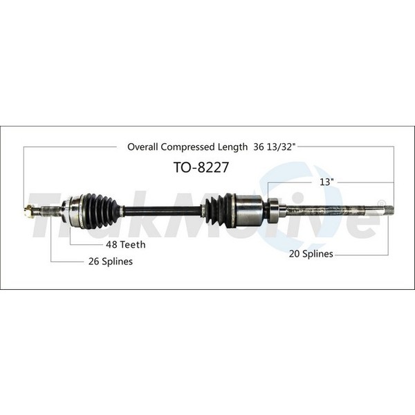 Surtrack Axle Cv Axle Shaft, To-8227 TO-8227